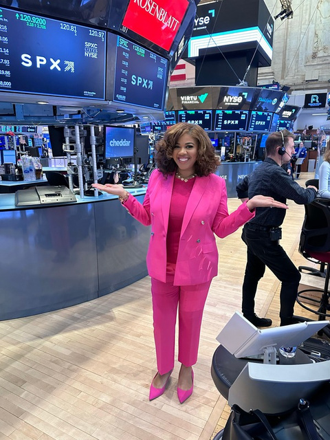 Candace Mitchell at the New York Stock Exchange